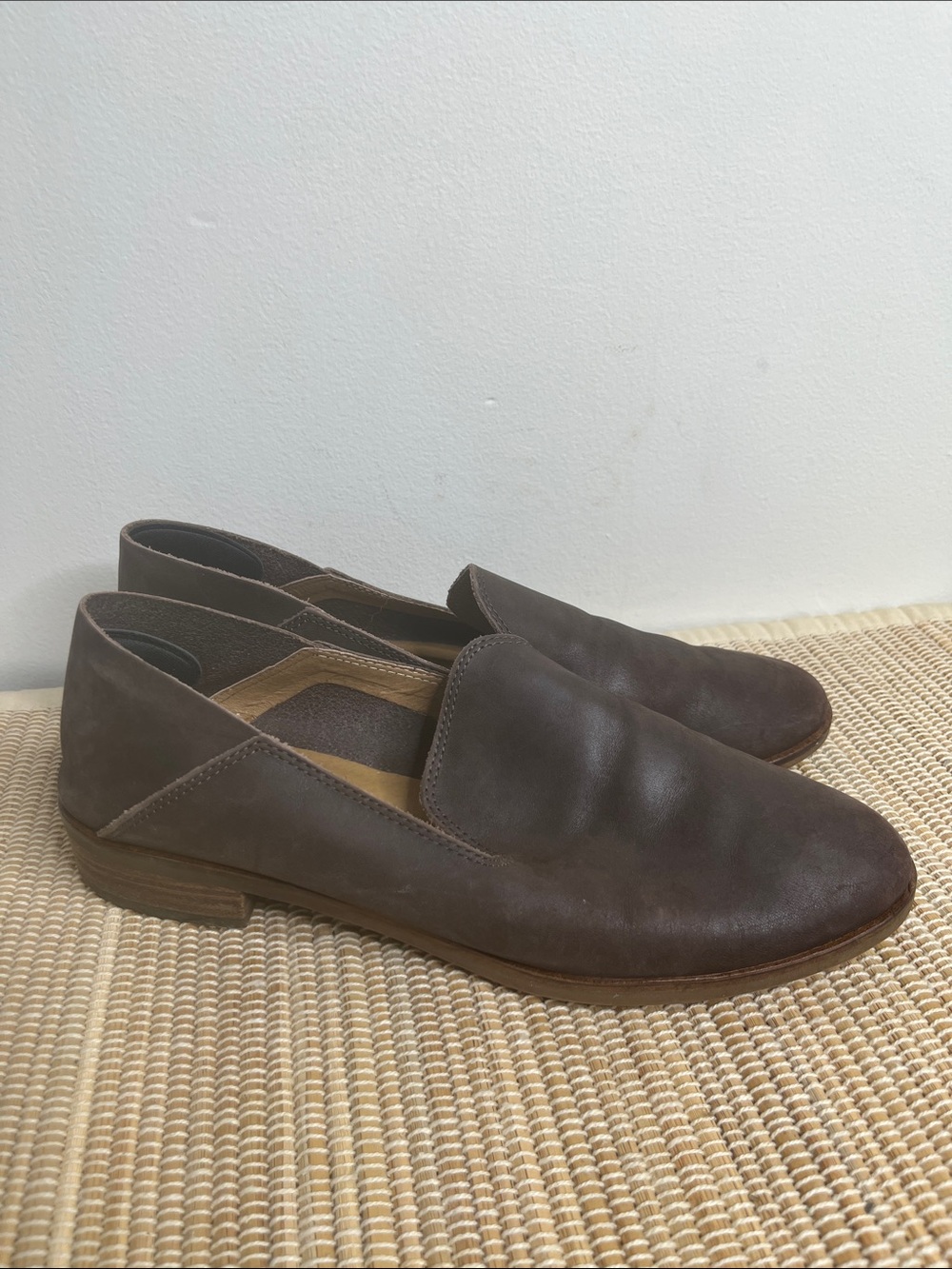 Brown Leather Flats Lucky Brand Cahill Size 8